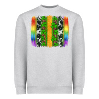 Heather Grey st patricks day rainbow brushstroke Heavyweight Sweatshirt - Artiststas