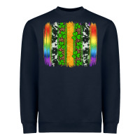 Navy st patricks day rainbow brushstroke Heavyweight Sweatshirt - Artiststas