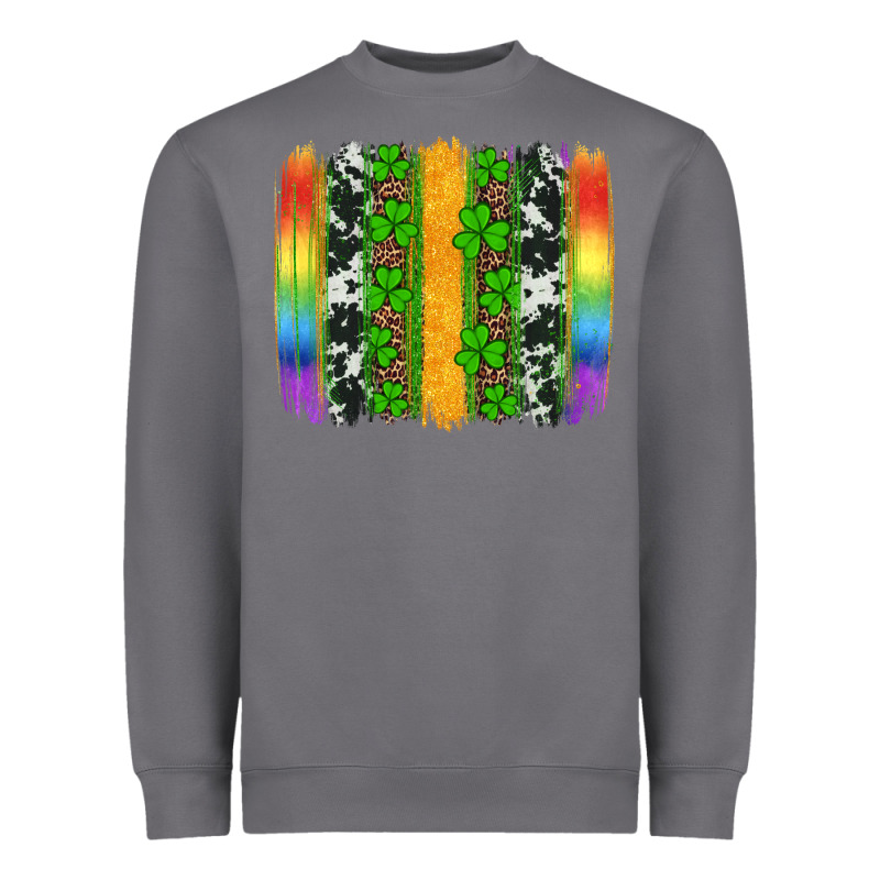 St Patricks Day Rainbow Brushstroke Heavyweight Sweatshirt by Artiststas | Teevron