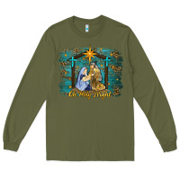 Army Green oh holy night western Long Sleeve Tee - RanaPortraitStore