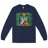 Navy oh holy night western Long Sleeve Tee - RanaPortraitStore