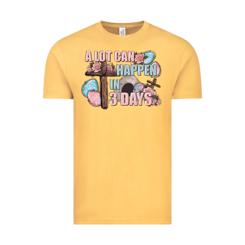 Easter Day A Lot Can Happen In 3 Days Vintage Tee by CowGirlArtShop | Teevron