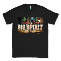 Black Small town big spirit Baseball Classic Tee - HowdyJamesFarm