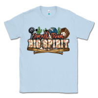 Dusty Blue Small town big spirit Baseball Classic Tee - HowdyJamesFarm