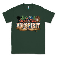 Sports Green Small town big spirit Baseball Classic Tee - HowdyJamesFarm