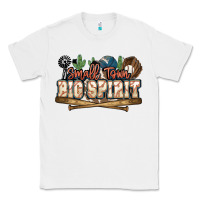 White Small town big spirit Baseball Classic Tee - HowdyJamesFarm