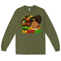 Army Green Little miss Juneteenth Long Sleeve Tee - FaDigitalArtStudio