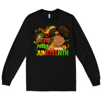Black Little miss Juneteenth Long Sleeve Tee - FaDigitalArtStudio