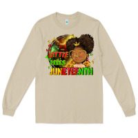 Mushroom Little miss Juneteenth Long Sleeve Tee - FaDigitalArtStudio