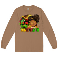 Toasted Coconut Little miss Juneteenth Long Sleeve Tee - FaDigitalArtStudio