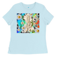 Baby Blue human with daisies Ladies Tee - TumblerDesignByShophia