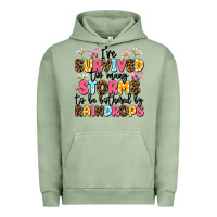 Pigment Oil Green i've survived too many storms Urban Hoodie - JahusDesignShop