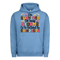Pigment Pebble Blue i've survived too many storms Urban Hoodie - JahusDesignShop