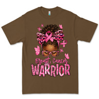 Cacao brest cancer warrior afro messy bun Premium Tee - texasbilliewilder