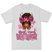 Dove Grey brest cancer warrior afro messy bun Premium Tee - texasbilliewilder