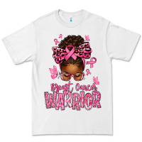 White brest cancer warrior afro messy bun Premium Tee - texasbilliewilder