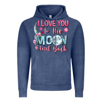 Vintage Denim I love you to the moon and back Valentine's Day Vintage Hoodie - FaDigitalArtStudio