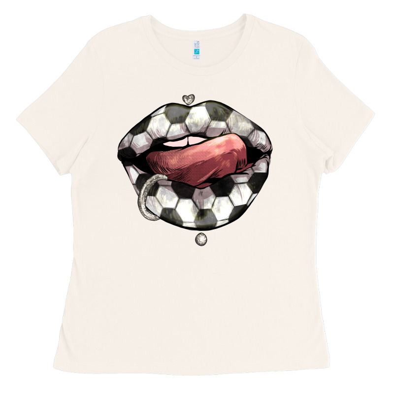 Soccer Lips Ladies Tee by HowdyJamesFarm | Teevron