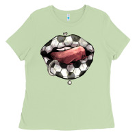 Matcha Soccer lips Ladies Tee - HowdyJamesFarm
