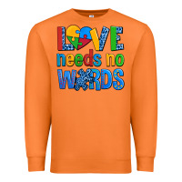 Carrot love needs no words autism Premium Sweatshirt - AdoDesignShop