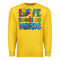 Lemon love needs no words autism Premium Sweatshirt - AdoDesignShop