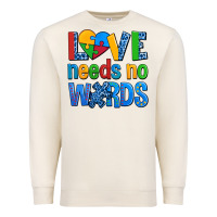 Sandshell love needs no words autism Premium Sweatshirt - AdoDesignShop