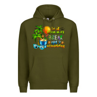 Army Green Is It Summer Break Premium Hoodie - CowhideDigitalArt