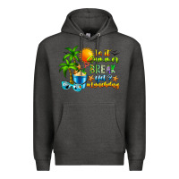 Charcoal Heather Is It Summer Break Premium Hoodie - CowhideDigitalArt
