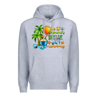 Heather Grey Is It Summer Break Premium Hoodie - CowhideDigitalArt