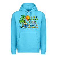 Ocean Blue Is It Summer Break Premium Hoodie - CowhideDigitalArt