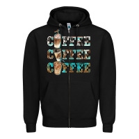 Black western coffees Zipper Hoodie - BarkalooDesign