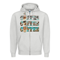 Dove Grey western coffees Zipper Hoodie - BarkalooDesign