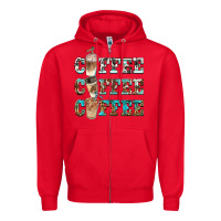 Red western coffees Zipper Hoodie - BarkalooDesign