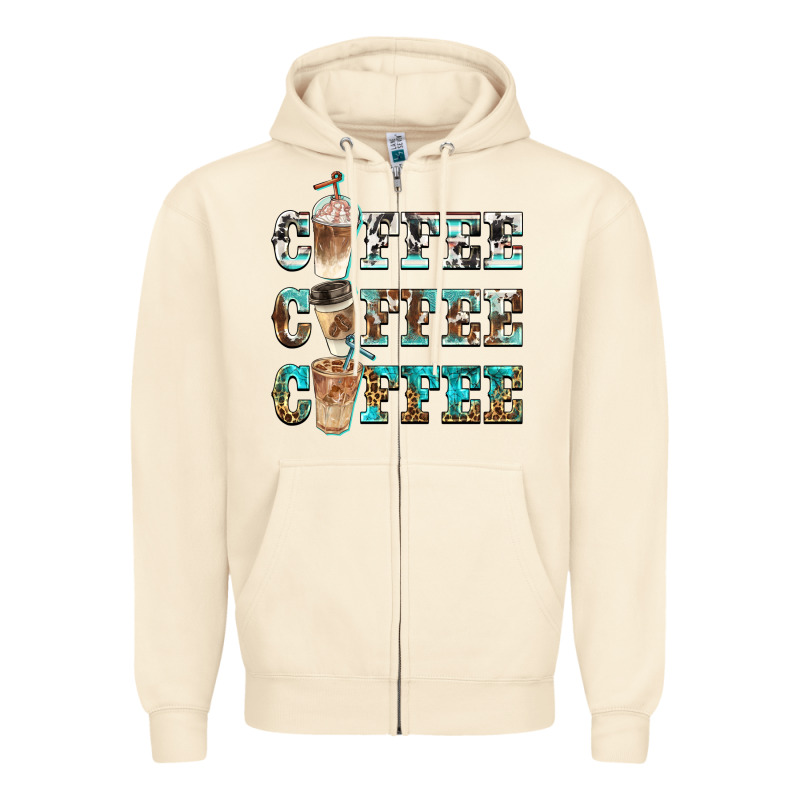 Western Coffees Zipper Hoodie by BarkalooDesign | Teevron