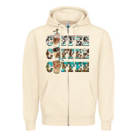 Sandshell western coffees Zipper Hoodie - BarkalooDesign