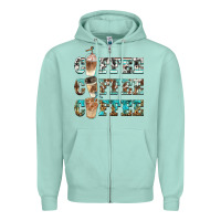 Seafoam western coffees Zipper Hoodie - BarkalooDesign