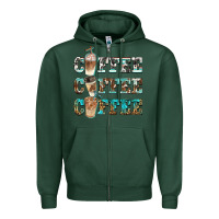 Sports Green western coffees Zipper Hoodie - BarkalooDesign