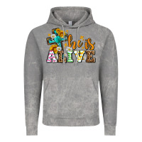 Easter Day He Is Alive With Cross Vintage Hoodie | Teevron