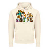 Vintage Artic Easter Day He is alive with cross Vintage Hoodie - OliviaCreatesArt