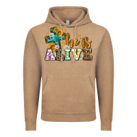 Vintage Coffee Easter Day He is alive with cross Vintage Hoodie - OliviaCreatesArt
