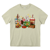 Mossy Christmas coffee cups with Bull Terrier Heavy Core Tee - RanaPortraitStore
