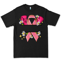 Black Personalized Breast Cancer ribbon Premium Tee - NancyCooperArtShop