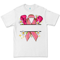 White Personalized Breast Cancer ribbon Premium Tee - NancyCooperArtShop