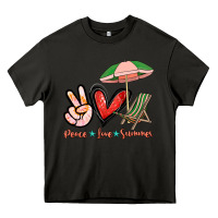 Asphalt Peace love summer Heavy Core Tee - NancyCooperArtShop