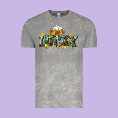 Lucky Beers St. Patrick's Day Vintage Tee Designed By Cowgirlartshop