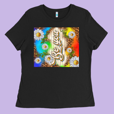 Be You With Daisies Ladies Tee Designed By Tumblerdesignbyshophia