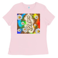 Bubblegum Pink be you with daisies Ladies Tee - TumblerDesignByShophia