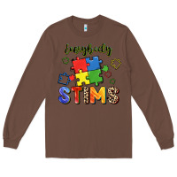 Chestnut Everybody stims Long Sleeve Tee - FaDigitalArtStudio