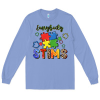 Colony Blue Everybody stims Long Sleeve Tee - FaDigitalArtStudio