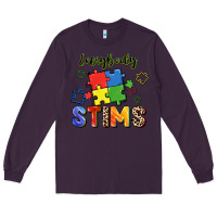 Plum Everybody stims Long Sleeve Tee - FaDigitalArtStudio